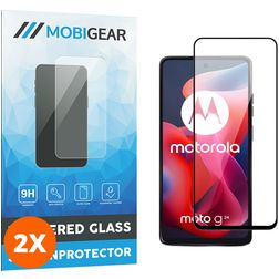 Mobigear Premium Motorola Moto G24 Glazen Screenprotector - Case Friendly - Zwart (2-Pack)