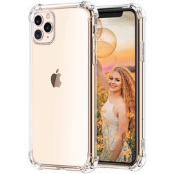 Mobigear Cushion Doorzichtig iPhone 11 Pro Hoesje Flexibel TPU Backcover - Transparant