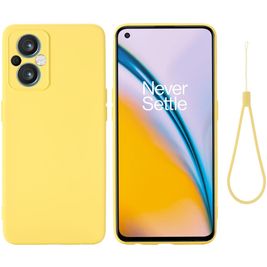 Mobigear Rubber Touch OPPO Reno 8 Lite Siliconen Hoesje Backcover - Geel