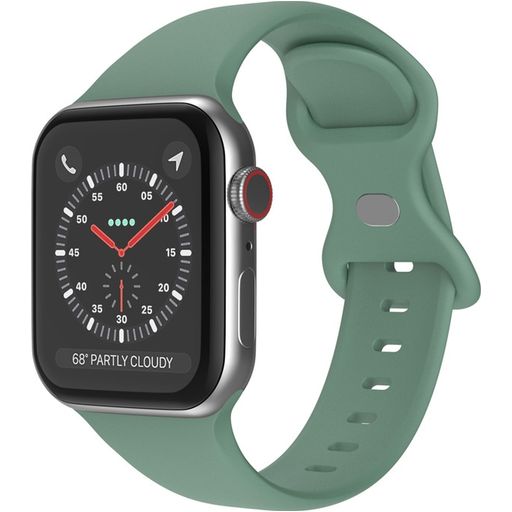 Mobigear Sport Dual Siliconen Apple Watch Bandje Druksluiting - 49/46/45/44 mm - Avocado