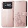 Mobigear Clover POCO C40 Hoesje Bookcase Portemonnee - Roségoud