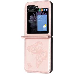 Mobigear Butterfly Samsung Galaxy Z Flip 6 Hoesje Backcover - Roségoud