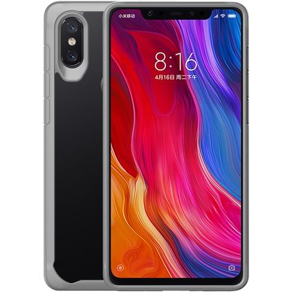 Mobigear Crystal Xiaomi Mi 8 SE Hoesje Hardcase Backcover - Transparant / Grijs