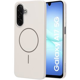 Mobiparts Slim Line Samsung Galaxy A17 MagSafe Hoesje Hardcase Backcover - Off White