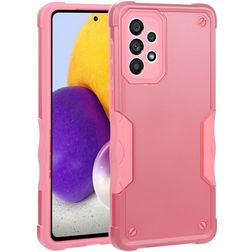 Mobigear Non-slip Armor Samsung Galaxy A73 Hoesje Hardcase Backcover Shockproof - Roze