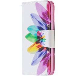 Mobigear Design iPhone 12 Hoesje Bookcase Portemonnee - Zonnebloem