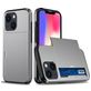 Mobigear Card iPhone 15 Plus Hoesje Hardcase Backcover Shockproof met Pasjeshouder - Grijs