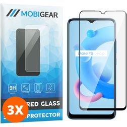 Mobigear Premium Realme C11 (2021) Glazen Screenprotector - Case Friendly - Zwart (3-Pack)
