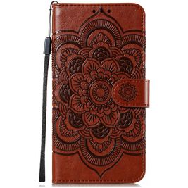 Mobigear Mandala Google Pixel 5 Hoesje Bookcase Portemonnee - Bruin