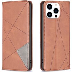 Mobigear Rhombus Slim iPhone 16 Pro Max Hoesje Bookcase - Bruin