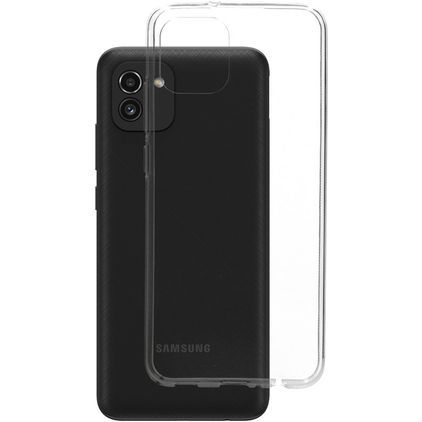 Mobiparts Classic Doorzichtig Samsung Galaxy A03 Hoesje Flexibel TPU Backcover - Transparant