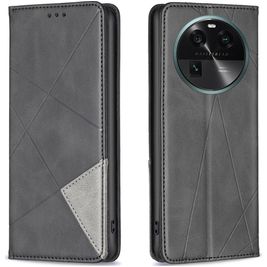 Mobigear Rhombus Slim OPPO Find X6 Hoesje Bookcase - Zwart