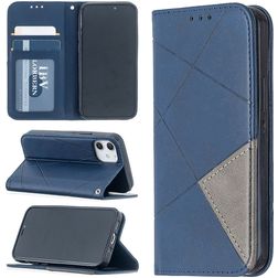 Mobigear Rhombus Slim iPhone 12 Mini Hoesje Bookcase - Blauw