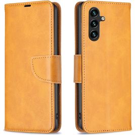 Mobigear Excellent Samsung Galaxy A35 Hoesje Bookcase Portemonnee - Cognac