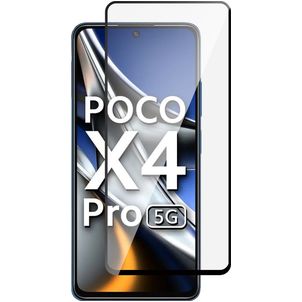 Mobigear Premium POCO X4 Pro 5G Glazen Screenprotector - Case Friendly - Zwart