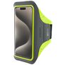 Mobiparts Comfort Fit Telefoonhouder Hardlopen iPhone 15 Pro Sport Hoesje Neopreen Sportarmband - Neon Green