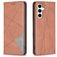 Mobigear Rhombus Slim Samsung Galaxy S24 FE Hoesje Bookcase - Bruin