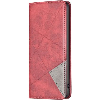 Mobigear Rhombus Slim OPPO Find X5 Lite Hoesje Bookcase - Rood