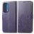 Mobigear Clover Motorola Edge (2021) Hoesje Bookcase Portemonnee - Paars