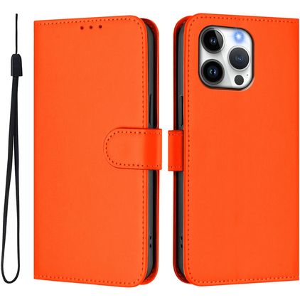 Mobigear Urban Wallet iPhone 16 Pro Max Hoesje Bookcase Portemonnee - Oranje