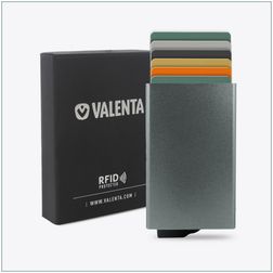 Valenta Card Case Aluminium Aluminium Pasjeshouder - 7 Pasjes - Zwart