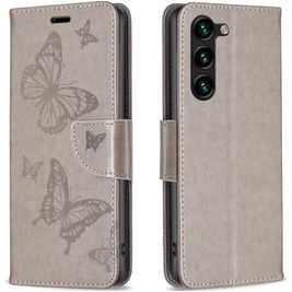 Mobigear Butterfly Samsung Galaxy S24 Plus Hoesje Bookcase Portemonnee - Grijs