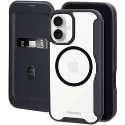 Mobiparts Shield Line iPhone 16 MagSafe Hoesje Bookcase - Zwart