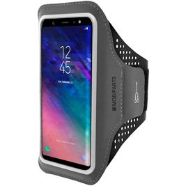 Mobiparts Comfort Fit Telefoonhouder Hardlopen Samsung Galaxy A6 Plus (2018) Sport Hoesje Neopreen Sportarmband - Zwart