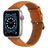 Mobigear Genova Leren Apple Watch Bandje Gespsluiting - 42/41/40/38 mm - Bruin