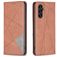 Mobigear Rhombus Slim Samsung Galaxy A55 Hoesje Bookcase - Bruin