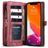 Caseme 008 iPhone 12 Pro Hoesje Uitneembare 2in1 Bookcase Portemonnee - Rood