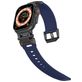 Mobigear Explorer Siliconen Apple Watch Bandje Gespsluiting - 49/46/45/44 mm - Zwart / Blauw