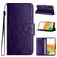 Mobigear Flowers Samsung Galaxy A35 Hoesje Bookcase Portemonnee - Paars