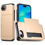 Mobigear Card iPhone 17e Hoesje Hardcase Backcover Shockproof met Pasjeshouder - Goud