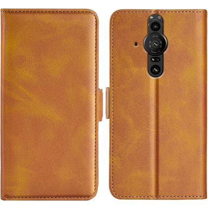 Mobigear Slim Magnet Sony Xperia Pro-I Hoesje Bookcase Portemonnee - Cognac