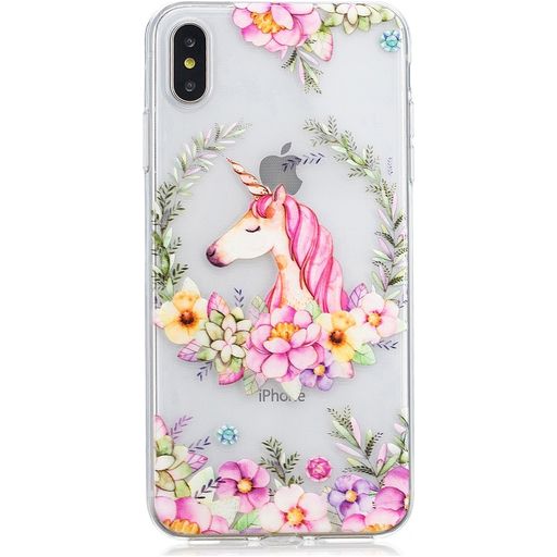 Mobigear Design iPhone XS Max Hoesje Flexibel TPU Backcover - Eenhoorn