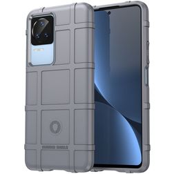 Mobigear Rugged Shield POCO F4 Hoesje Flexibel TPU Backcover Shockproof - Grijs