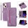 Mobigear Zipper iPhone 14 Plus Hoesje Bookcase Portemonnee - Paars