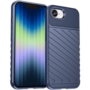 Mobigear Groove iPhone 16e Hoesje Flexibel TPU Backcover - Blauw
