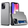 Mobigear Card iPhone 15 Plus Hoesje Hardcase Backcover Shockproof met Pasjeshouder - Grijs