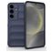 Mobigear Bumpy Samsung Galaxy S25 Hoesje Flexibel TPU Backcover - Donkerblauw