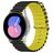 Mobigear Ocean Siliconen Smartwatch Bandje Gespsluiting - Universeel 22 mm connector - Zwart / Geel