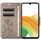 Mobigear Flowers Samsung Galaxy A55 Hoesje Bookcase Portemonnee - Grijs