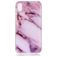 Mobigear Marble iPhone XS Max Hoesje Flexibel TPU Backcover - Paars