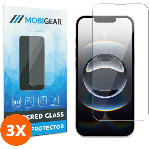 Mobigear iPhone 16e Glazen Screenprotector - Case Friendly (3-Pack)