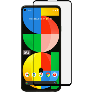 Mobigear Premium Google Pixel 5a 5G Glazen Screenprotector - Case Friendly - Zwart