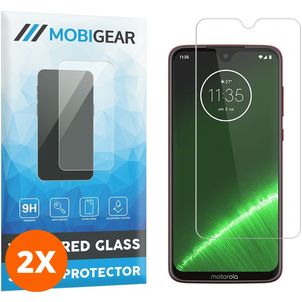 Mobigear Motorola Moto G7 Glazen Screenprotector - Case Friendly (2-Pack)