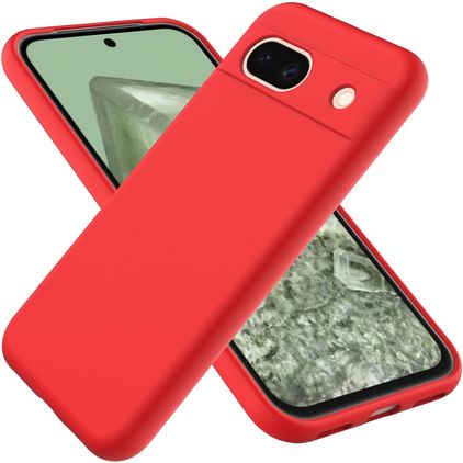 Mobigear Colors Google Pixel 8a Hoesje Flexibel TPU Backcover - Rood