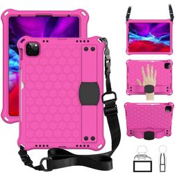 Mobigear HexStrap iPad Air 11 Inch (2024) Hoes EVA Schuim Backcover + Schouderband - Rood