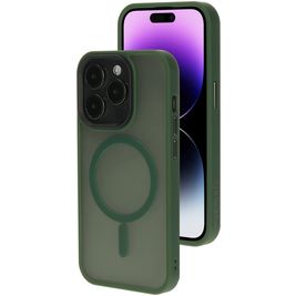 Mobiparts Hardcover iPhone 14 Pro MagSafe Hoesje Hardcase Backcover - Satin Green